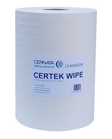 CERTEK� Non-Linting Wiping Roll 30x38cm White